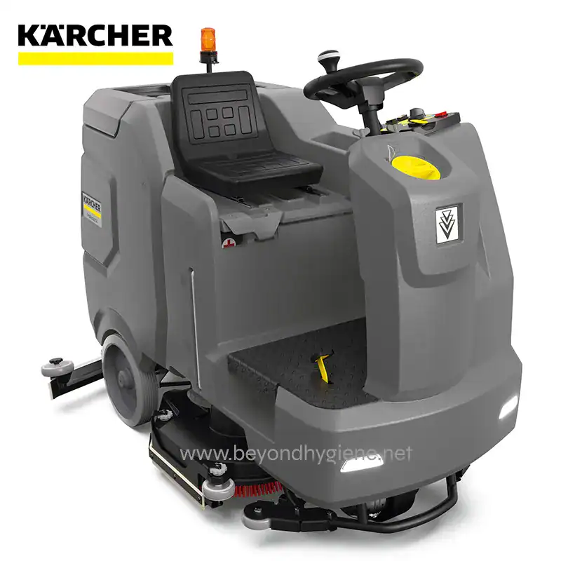Kärcher industrial floor cleaning machine for commercial hygiene and sanitation.