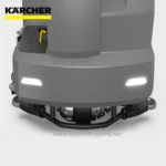 Kärcher floor scrubber cleaning machine used in commercial and industrial hygiene applications for efficient floor sanitation and maintenance.