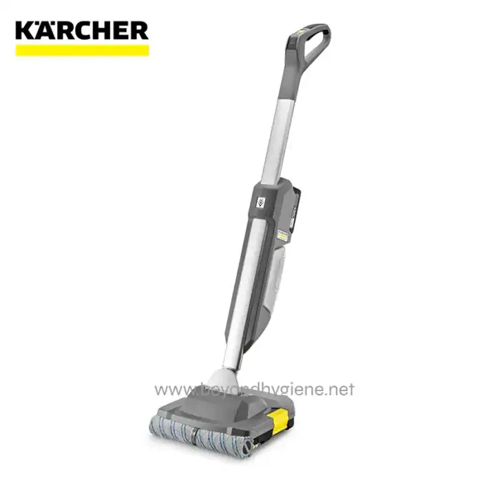 Karcher cordless floor scrubber for commercial cleaning, energy-efficient, ergonomic design, easy to operate, perfect for hygiene-focused facilities in Asia.