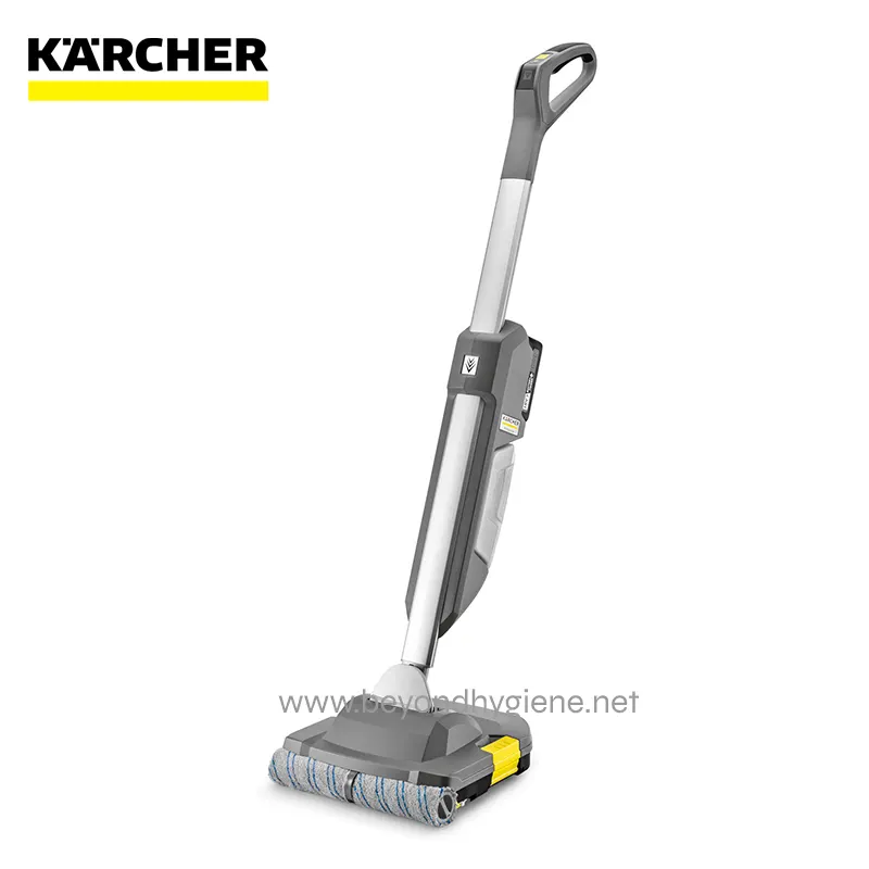 Karcher cordless floor scrubber for commercial cleaning, energy-efficient, ergonomic design, easy to operate, perfect for hygiene-focused facilities in Asia.