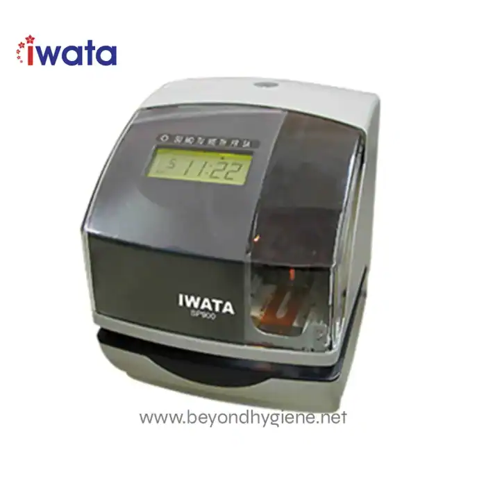 IWATA thermal printer for hygienic barcode printing and label management at Beyond Hygiene Asia.