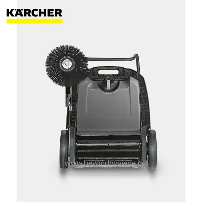 Karcher floor cleaning machine with brush attachment, ideal for commercial and industrial cleaning tasks, featuring robust design and efficient performance for hygiene excellence.