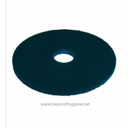 Black foam filter disc for hygiene and sanitation applications in commercial and industrial settings.