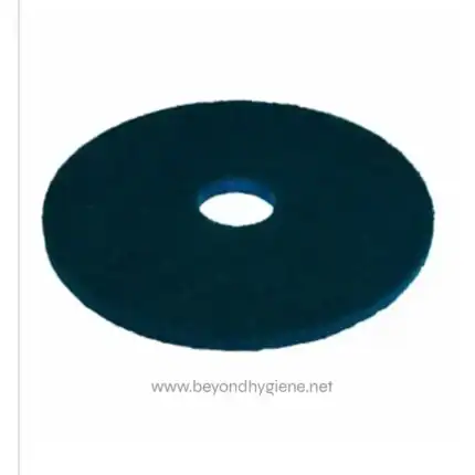 Black cleaning foam filter disc for commercial hygiene and sanitation applications.