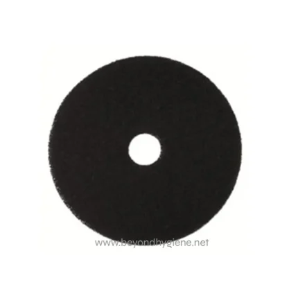 Black foam polishing pad for industrial cleaning and surface preparation, ideal for use in hygiene and sanitation processes in Asia.