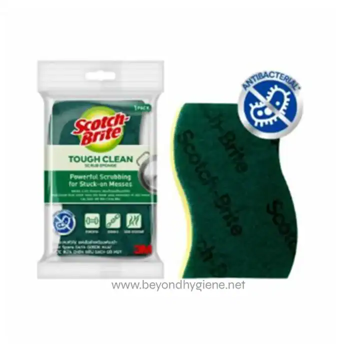 Scotch-Brite® Tough Clean Anti-Bacterial Scrub Sponge, 115 mm x 70 mm, 96 Pack/Case