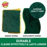 Scotch-Brite® Tough Clean Anti-Bacterial Scrub Sponge, 115 mm x 70 mm, 96 Pack/Case