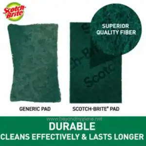 Scotch-Brite® Tough Clean Scrub Pad, Economy, 130 mm x 200 mm, 72 Packs/Case