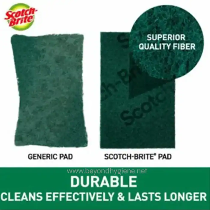 Scotch-Brite® Tough Clean Scrub Pad, Economy, 130 mm x 200 mm, 72 Packs/Case