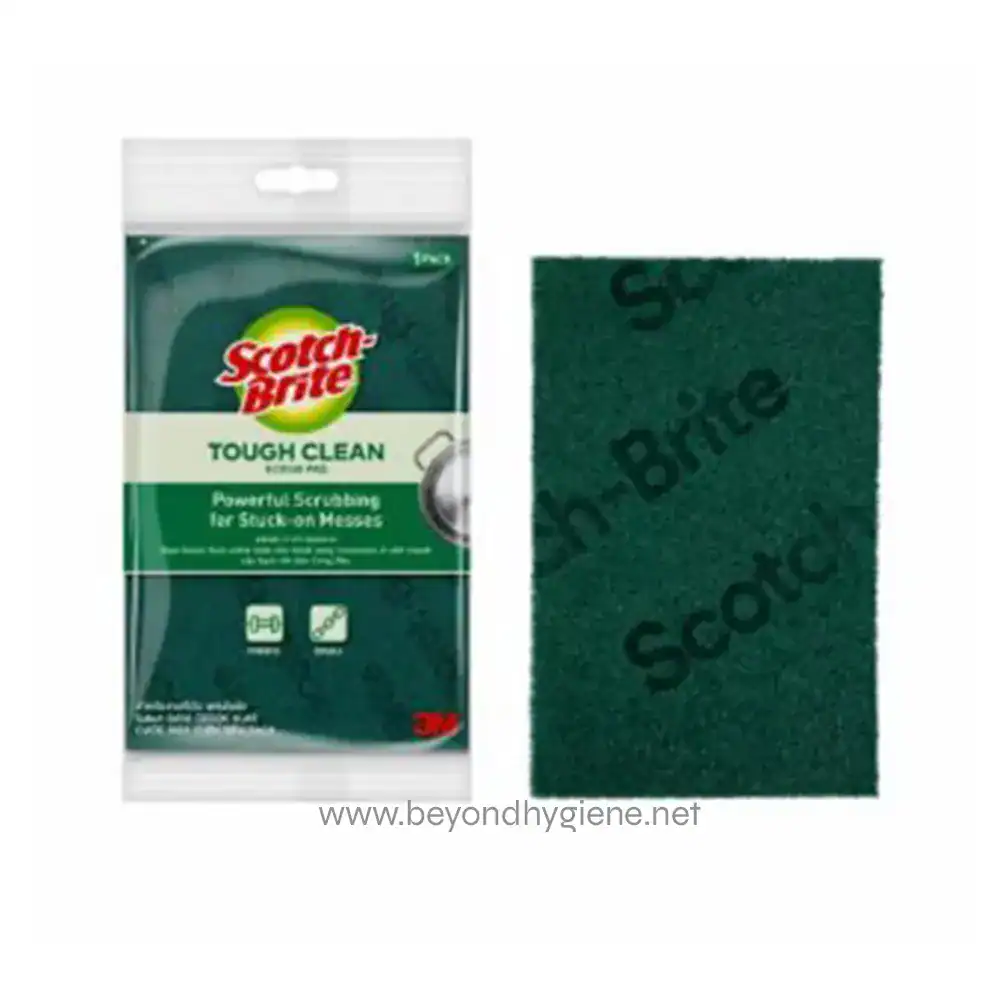 Scotch-Brite® Tough Clean Scrub Pad Economy 130mm x 200mm (3) Scotch-Brite® Tough Clean Scrub Pad, Economy, 130 mm x 200 mm, 72 Packs/Case