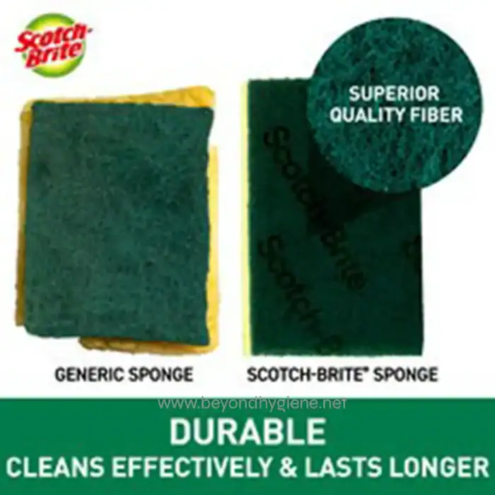 Scotch-Brite® Tough Clean Scrub Sponge, Regular, 150 mm x 90 mm, 96 Pack/Case