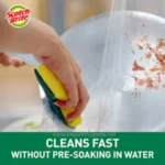 Scotch-Brite® Tough Clean Scrub Sponge, Regular, 150 mm x 90 mm, 96 Pack/Case