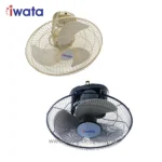 Ceiling fans for commercial spaces, iwata brand, white and black industrial ceiling fans, energy-efficient fans, durable ceiling fan models for Asia installations.