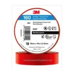 High-quality red 3M Temflex vinyl electrical tape for electrical insulation, durability, and safety, suitable for electrical and industrial applications in Asia.