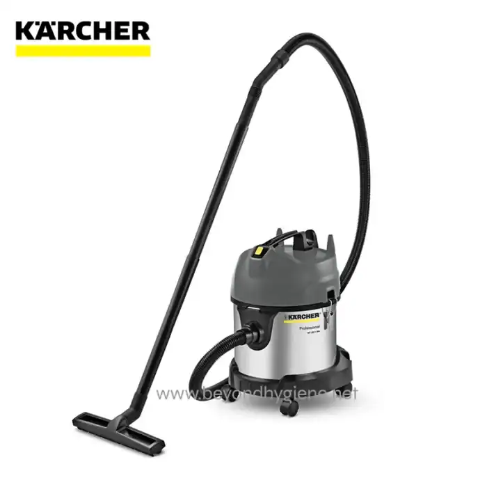 Karcher industrial wet and dry vacuum cleaner for commercial cleaning, powerful and durable, suitable for heavy-duty hygiene and sanitation tasks in Asia.