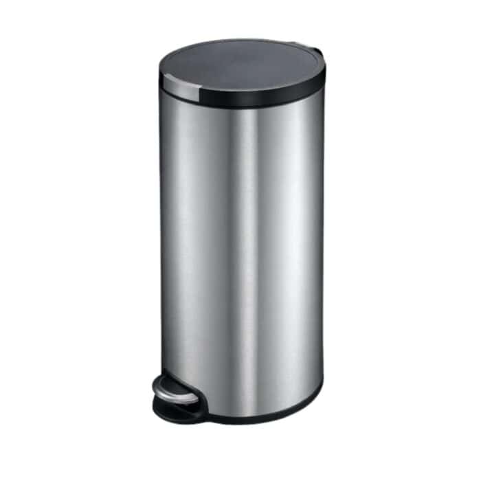 Stainless steel pedal trash bin for hygienic waste disposal in commercial and medical settings. Durable, touchless operation promotes cleanliness and infection control in Asia.