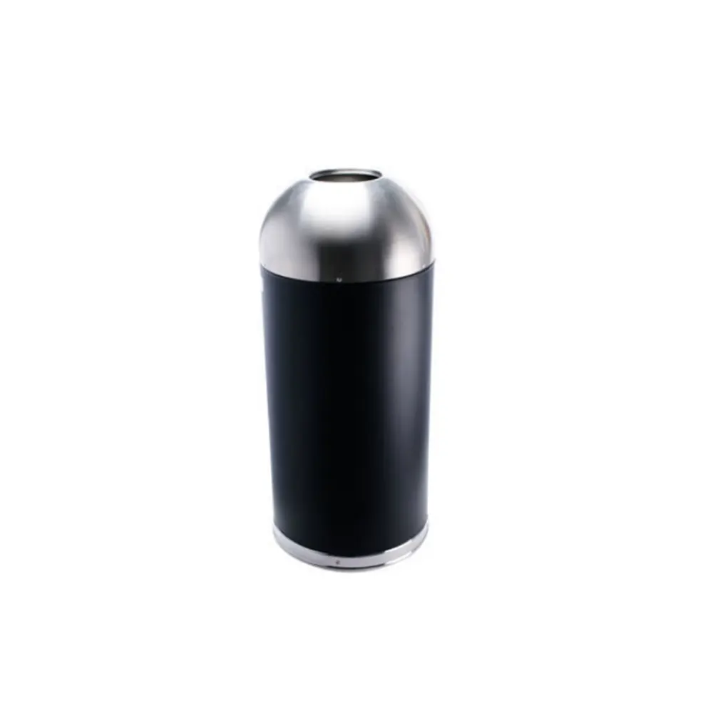 ETERNAL COMMERCIAL BIN 56L Disinfectant soap and sanitizer dispenser with stainless steel top and black body, ideal for hygiene and cleanliness in commercial and public spaces.