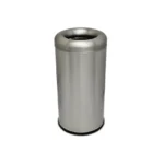 Stainless steel trash bin for hygienic waste disposal, ideal for commercial and public spaces. Durable and easy to clean, promoting cleanliness and sanitation.