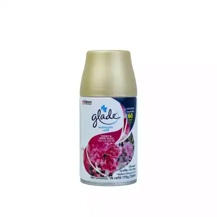 Freshening air freshener spray with peony and berry scent for long-lasting freshness, ideal for home and office hygiene, by Beyond Hygiene Asia.