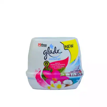 Glade scented gel, exotic tropical blossoms, air freshener, home fragrance, long-lasting scent, beyond hygiene Asia.