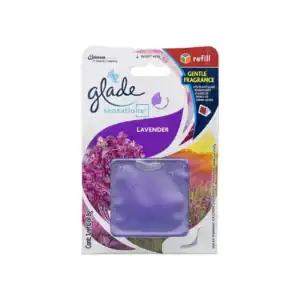 Lavender scented gel air freshener for bathroom and home, refillable with gentle fragrance, fits in any glow fragrance holder, designed for freshening indoor spaces, by Beyond Hygiene Asia.