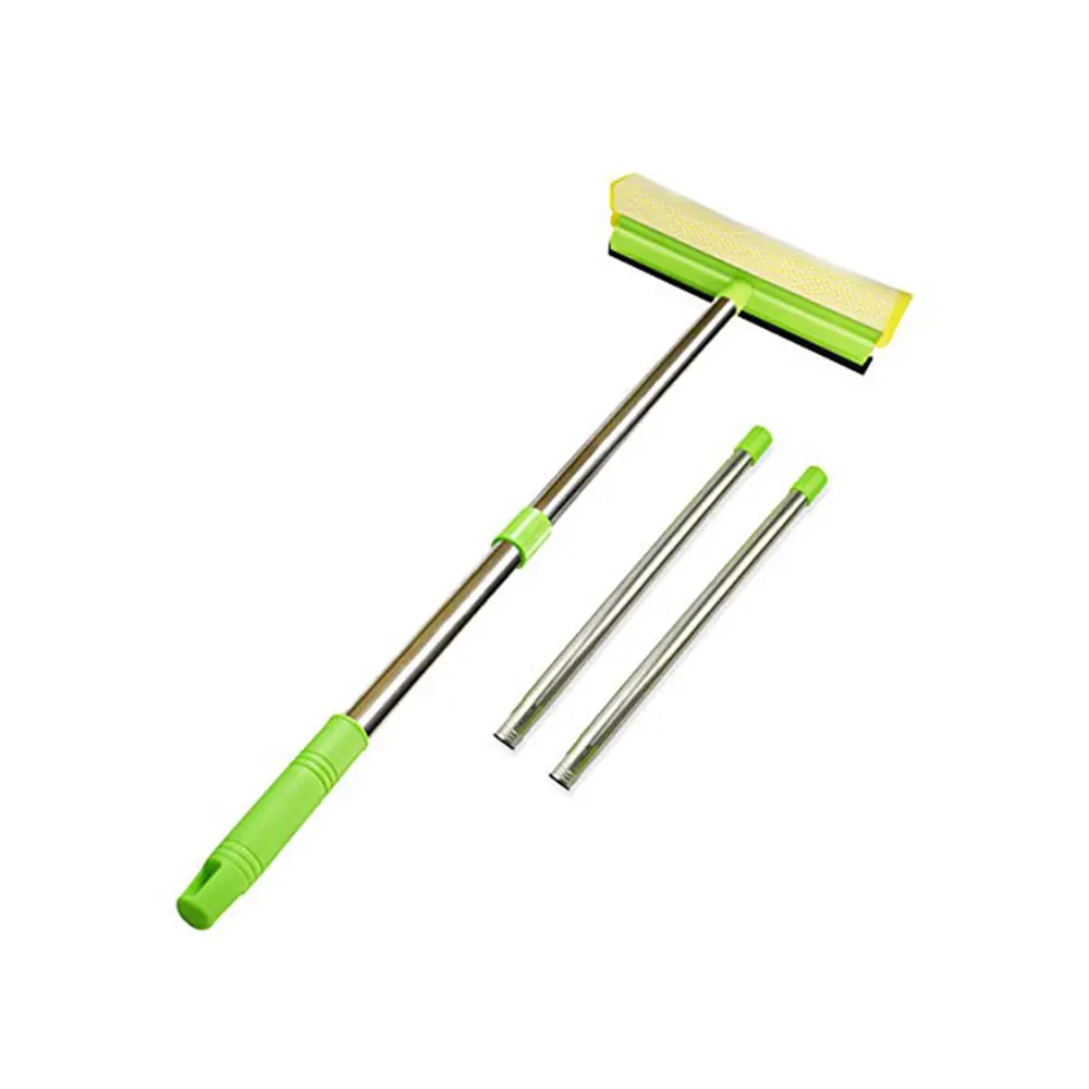 Microfiber window cleaning squeegee with replaceable blades for professional cleaning, ergonomic handle, and versatile use for windows, glass, and surfaces.