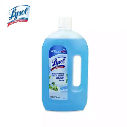 Lysol disinfectant multi-action cleaner bottle for effective surface sanitation and hygiene.