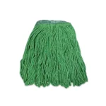Green microfiber cleaning mop head for industrial janitorial and hygiene cleaning services. Durable, high-absorbency, compatible with commercial cleaning equipment.