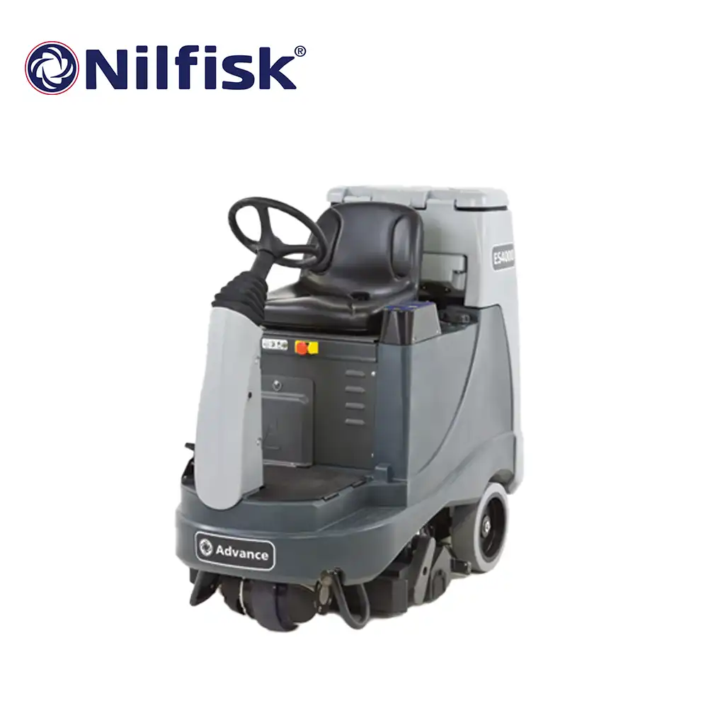 Nilfisk commercial floor cleaning machine for industrial and healthcare hygiene environments.
