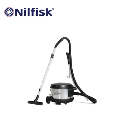 Nilfisk industrial vacuum cleaner for commercial cleaning, designed for efficiency and durability. Perfect for professional hygiene and sanitation needs in various industries.
