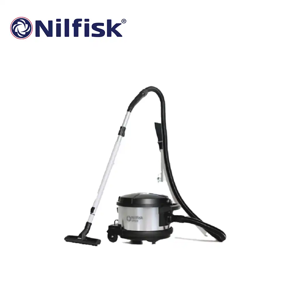 NILFISK VACUUM CLEANER WET AND DRY 15L 760,400 WATTS Nilfisk industrial vacuum cleaner for commercial cleaning, designed for efficiency and durability. Perfect for professional hygiene and sanitation needs in various industries.