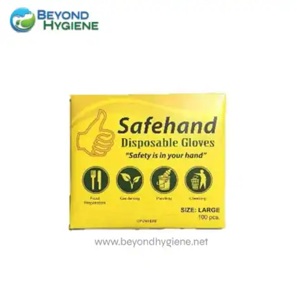 Disposable gloves for food preparation, catering, and cleaning professionals in Asia to ensure sanitation and hygiene. Safehand brand offers reliable, high-quality latex-free gloves for various sanitary needs.