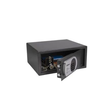 Secure electronic safe with digital lock for valuables and documents, ideal for home or office security, from Beyond Hygiene Asia.