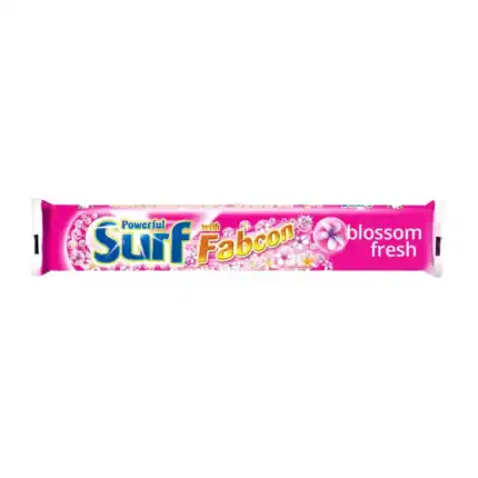 Surf powerful dish soap with fabcon blossom fresh scent ideal for cleaning dishes and kitchenware.