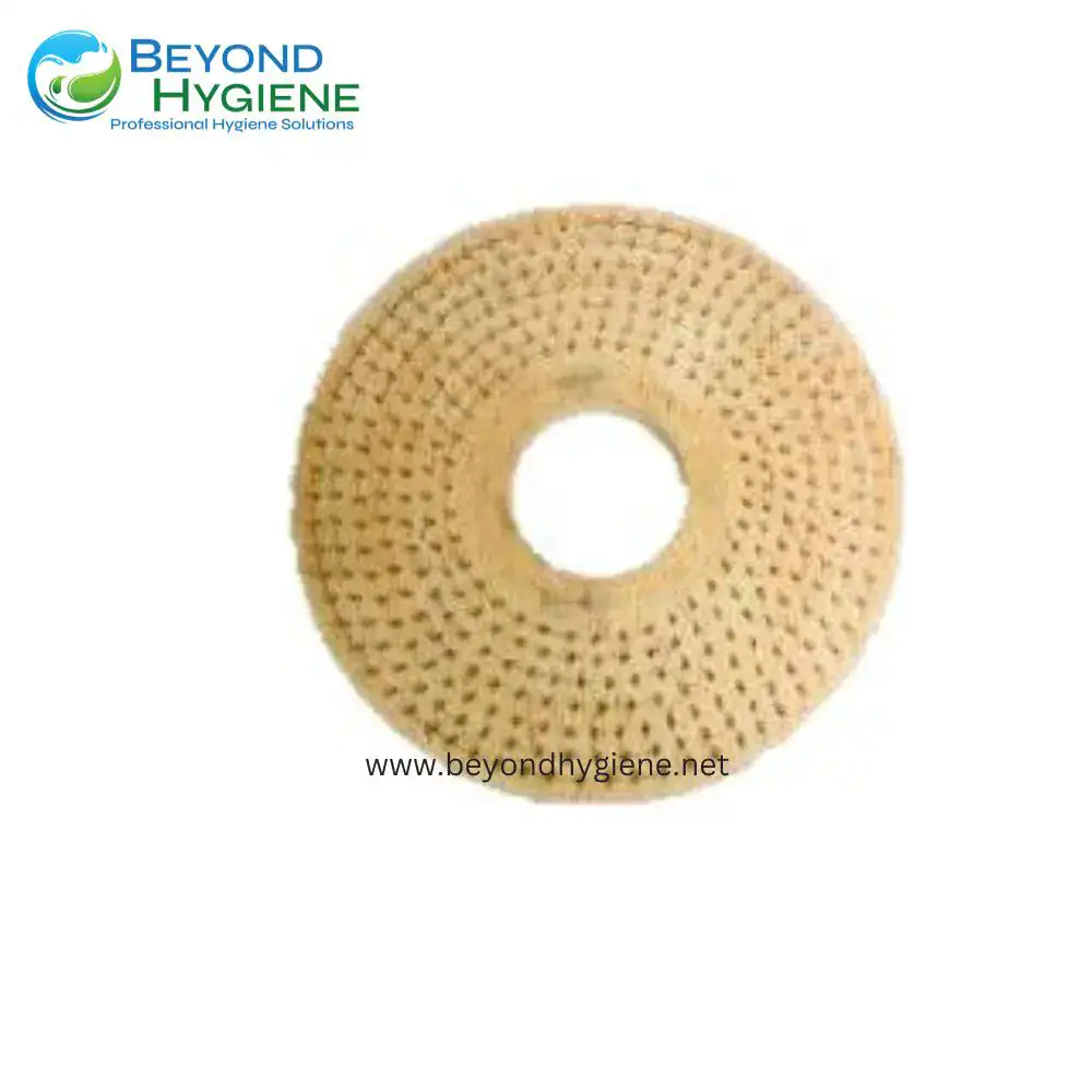 Polyurethane sponge disk for industrial cleaning and sanitation, ideal for use in Asia, part of Beyond Hygiene's professional hygiene solutions.