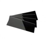 Black rectangular glass panels for interior design or architectural use.