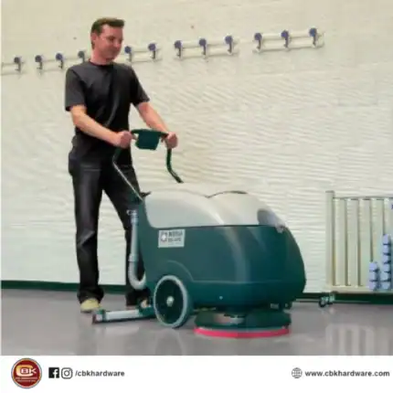 Microfiber floor cleaning machine at Beyond Hygiene Asia.