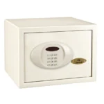 Keypad safe box for secure storage in commercial and residential spaces.