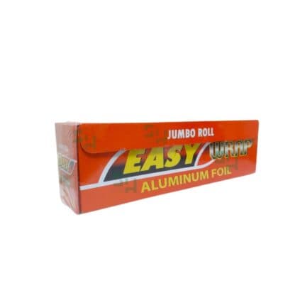 Aluminum foil jumbo roll packaging for food wrapping and insulation, branded Easy Wrap.