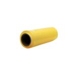 Yellow roller wheel for cleaning equipment, durable and high-quality replacement part for industrial cleaning tools. Suitable for various janitorial and sanitation applications.