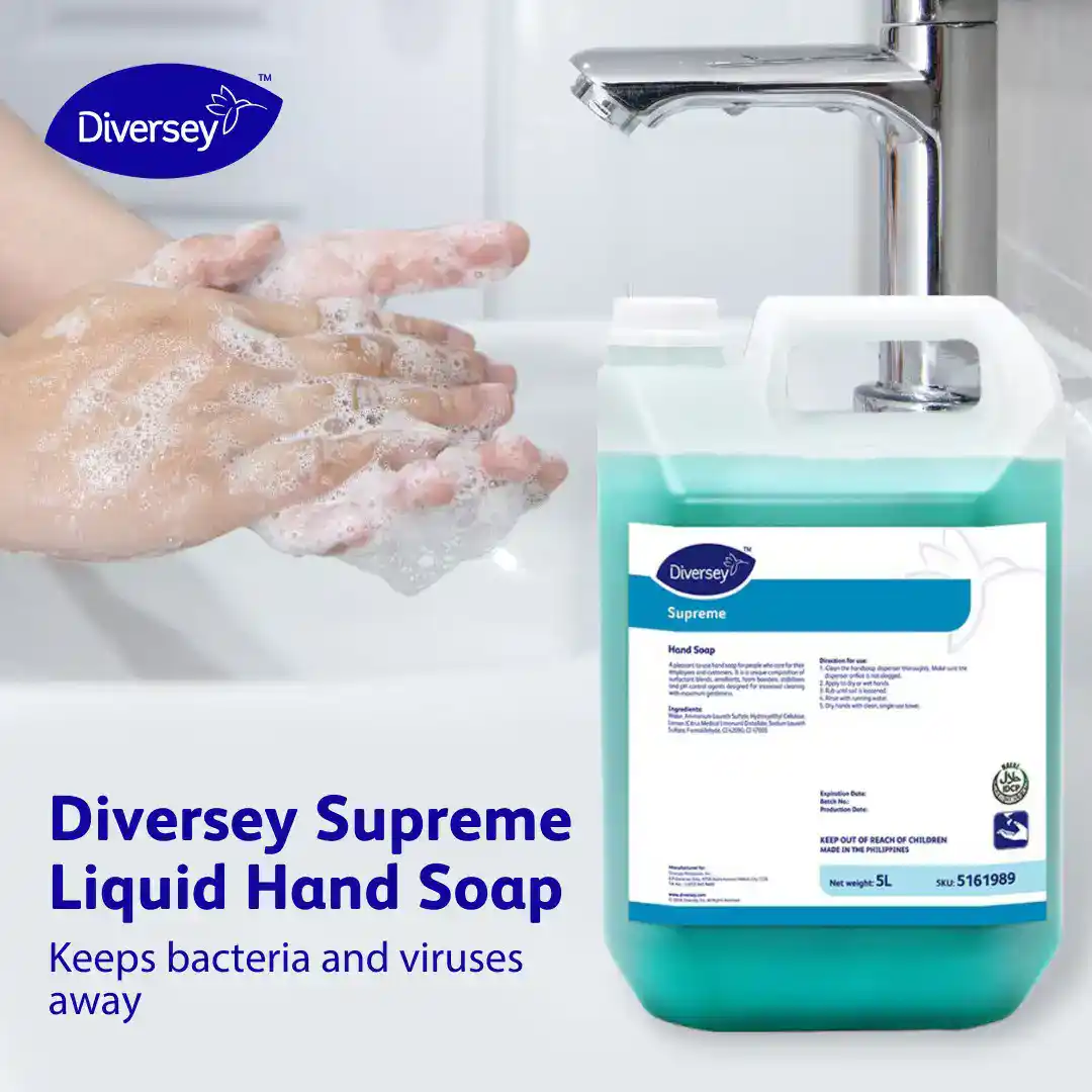 Hospital-grade liquid hand soap with antibacterial properties, ensuring effective removal of bacteria and viruses, ideal for maintaining hygiene in healthcare and commercial settings.