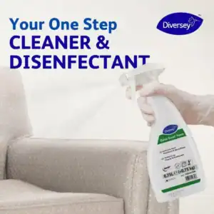 Effective disinfection spray for cleaning furniture and surfaces in commercial and residential spaces, promoting hygiene and safety.