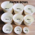 1000 cc paper bowl, disposable, hygienic, ideal for food service and catering, eco-friendly materials, suitable for Asian cuisine and large servings.