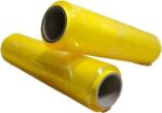 Yellow industrial conveyor rollers for hygiene and sanitation equipment at Beyond Hygiene Asia.