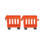 Orange safety barriers for hygiene and sanitation, used in healthcare and public spaces, featured on Beyond Hygiene Asia, promoting cleanliness and safety standards.