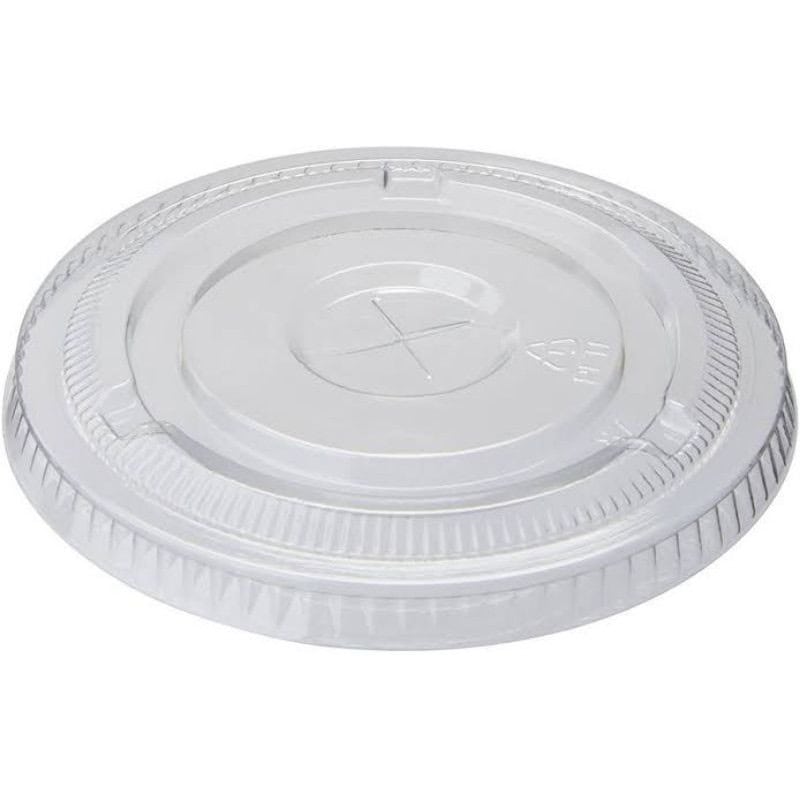 Lid PET Clear, 95mm, Flat 1 Recyclable plastic food container lid, clear round disposable lid for takeaway food packaging, environmentally friendly and safety compliant.