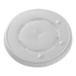 Plastic container lid, used in hygiene and sanitation products, focusing on cleanliness and safety for medical and food industry applications.
