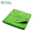 Microfiber green cleaning cloth for professional hygiene cleaning solutions from Beyond Hygiene Asia.