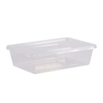 R1600 / Rectangular, Clear Body, Clear Lid, 1600ml