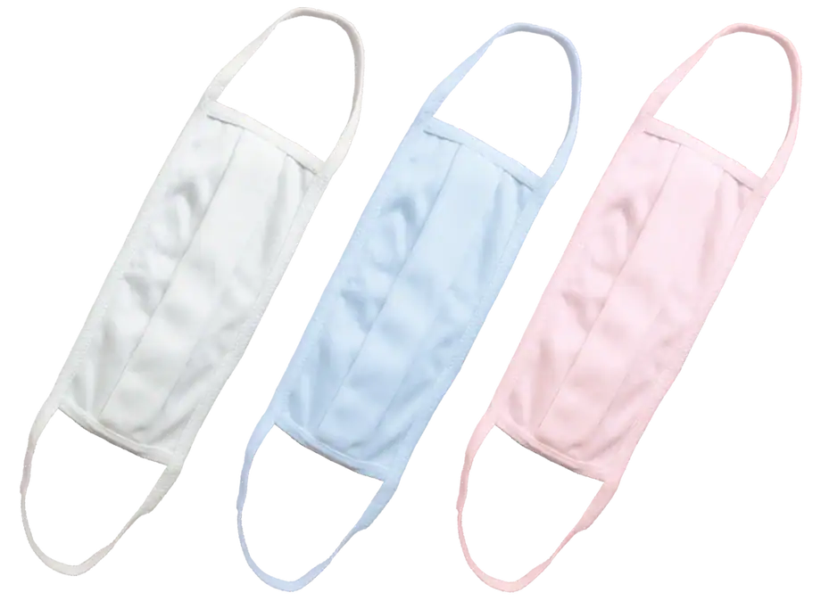 Medical face masks in white, blue, and pink for hygiene and protection - Beyond Hygiene Asia.